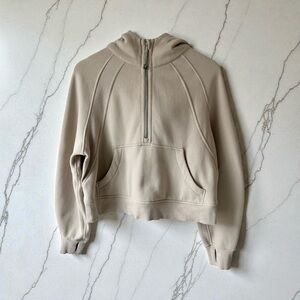 Lululemon Scuba Oversized Half-Zip Hoodie Sweater in Mojava Tan Size M/L Sports